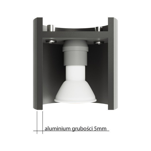 Tmavosivé nástenné svietidlo ø 10 cm Roda – Sollux-image-4