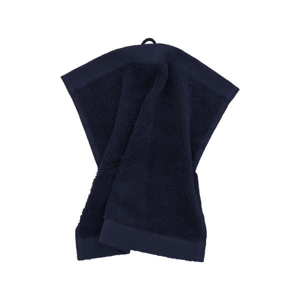 Tmavomodrý froté bavlnený uterák 30x30 cm Comfort – Södahl-image-3