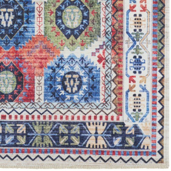 Farebný koberec s vysokým podielom bavlny Nouristan Kilim Masin 120 x 170 cm-image-3