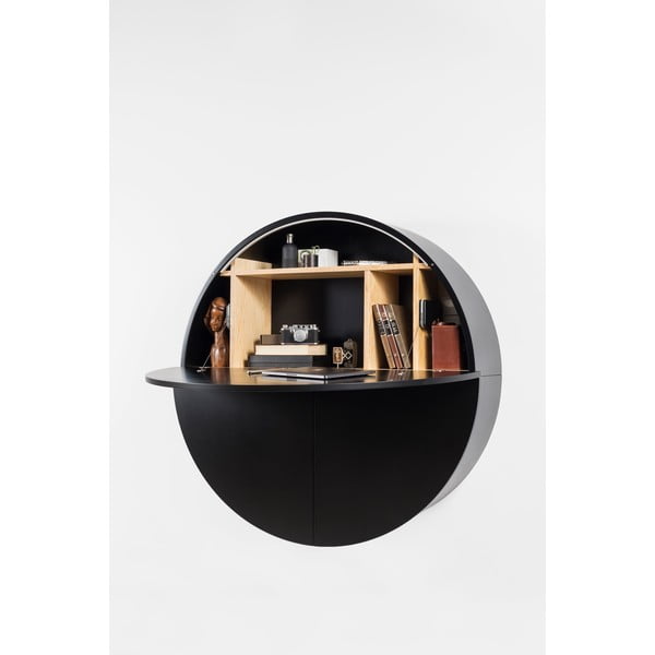 Čierny multifunkčný nástenný stôl EMKO Pill-image-4