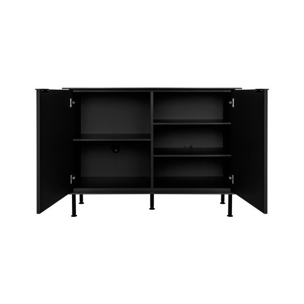 Čierna komoda s otvorom pre káble 120x88x50 cm Suumo – noo.ma-image-3