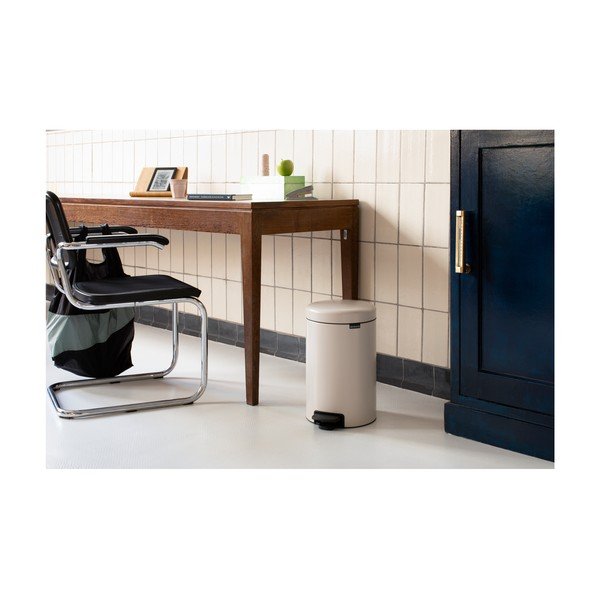 Béžový pedálový oceľový odpadkový kôš 12 l NewIcon – Brabantia-image-1