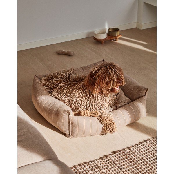 Hnedý pelech pre psov 75x75 cm Toby - Kave Home-image-3