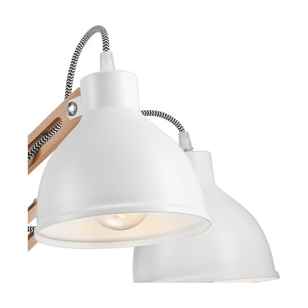 Bielo-hnedé stropné svietidlo s kovovým tienidlom ø 15 cm Marcello – LAMKUR-image-3