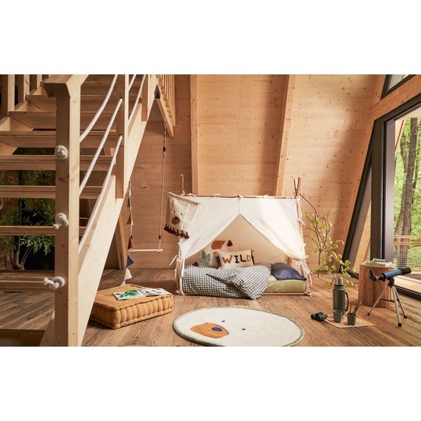 Krémový detský koberec ø 100 cm Zelda – Kave Home-image-3