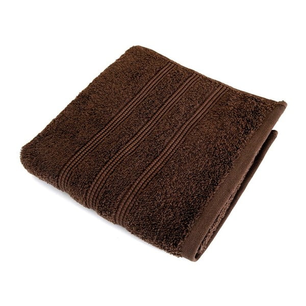 Hnedý uterák z česanej bavlny Irya Home Classic, 30 × 50 cm