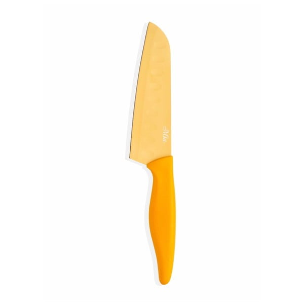 Oranžový nôž The Mia Santoku, dĺžka 13 cm