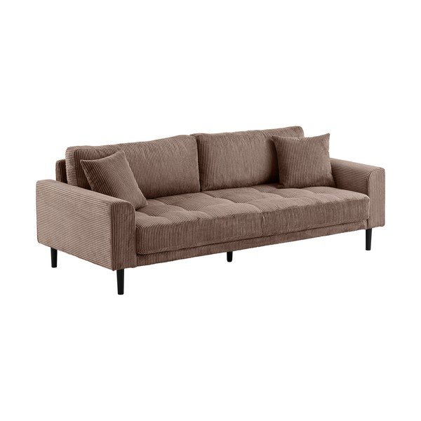 Hnedá menčestrová pohovka 210 cm Lido – House Nordic-image-2