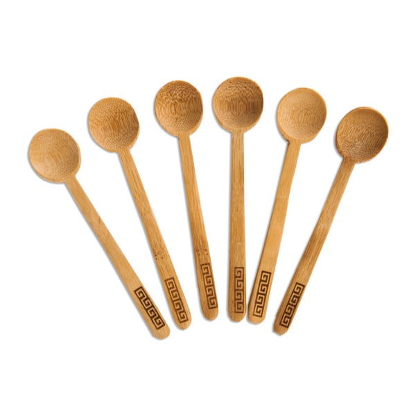 Súprava 6 čajových lyžičiek z bambusového dreva Bambum-image-1