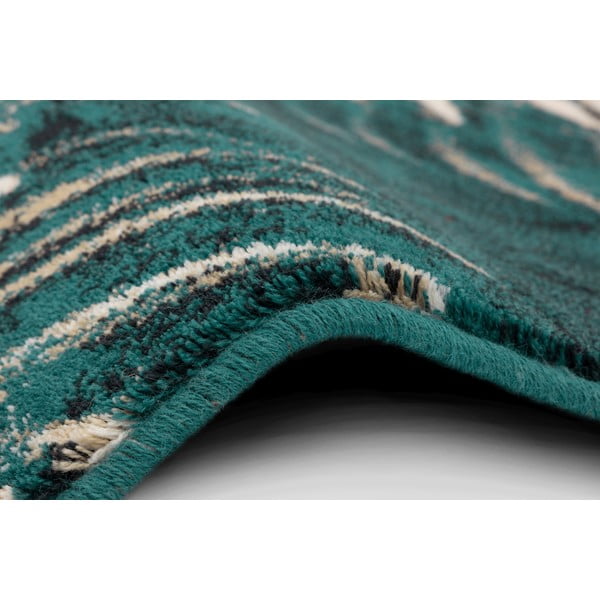 Vlnený koberec v petrolejovomodrej farbe 133x180 cm Areca - Agnella-image-2