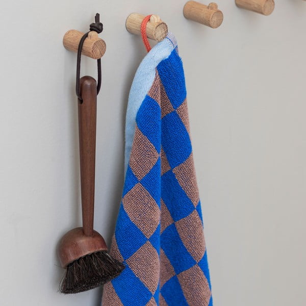 Modro-hnedý uterák z bio bavlny 50x90 cm Retro - Mette Ditmer Denmark-image-1