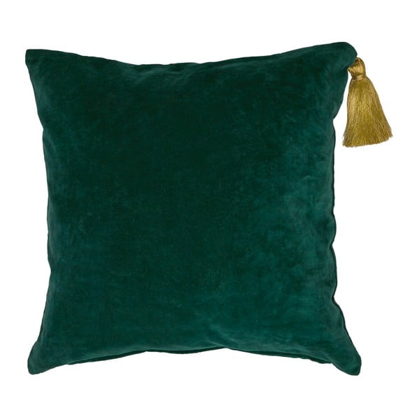 Vankúš Miss Étoile Gold Tassel Dark Green, 50 x 50 cm