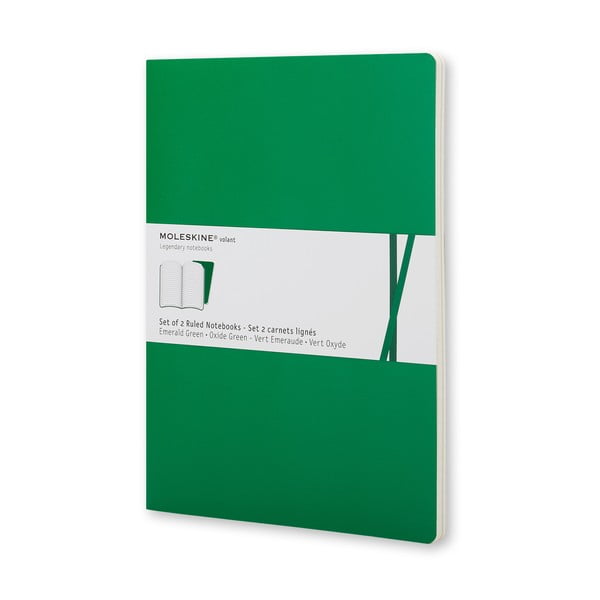 Smaragdovo zelený zápisník Moleskine Voilant, linajkový