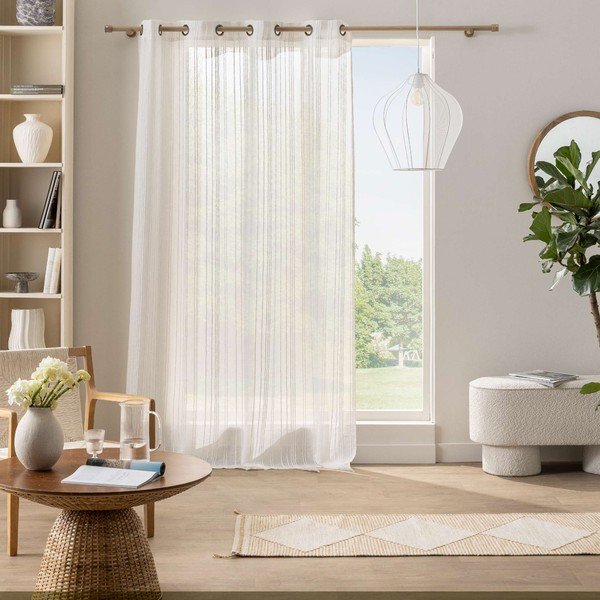 Biely záves 140x260 cm Zaho – douceur d'intérieur-image-1