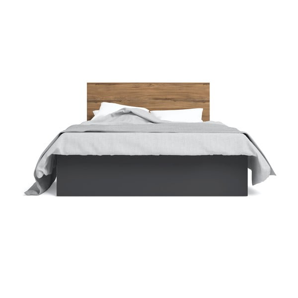Čierna dvojlôžková posteľ s úložným priestorom a roštom 160x200 cm Malta - Marckeric