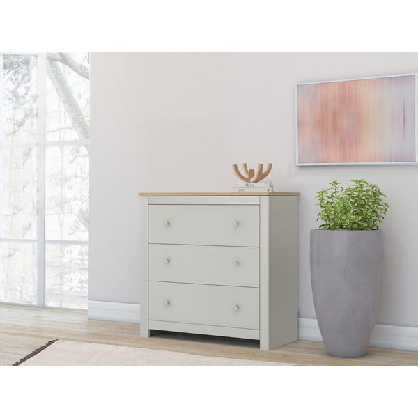 Sivá vysoká komoda 81x35 cm Emerald – Støraa-image-1