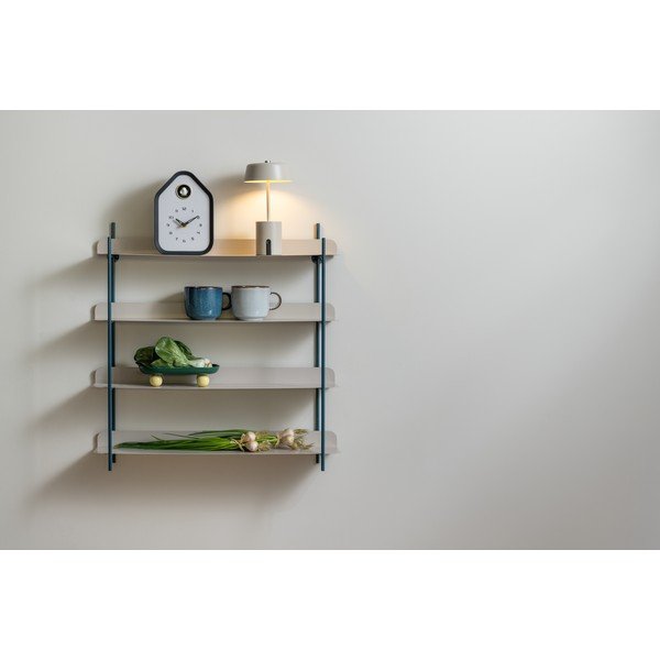 Čierna/sivá poschodová kovová polica 60 cm Reina Cuatro – PT LIVING-image-1