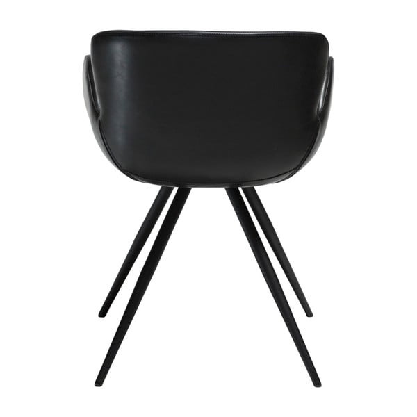 Čierne čalúnené jedálenské kreslo s podrúčkami Gaia – DAN-FORM Denmark-image-4