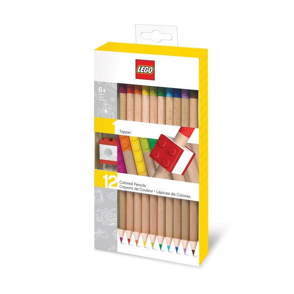 Súprava 12 ceruziek s nastavcom v tvare kocky LEGO® Stationery-image-1