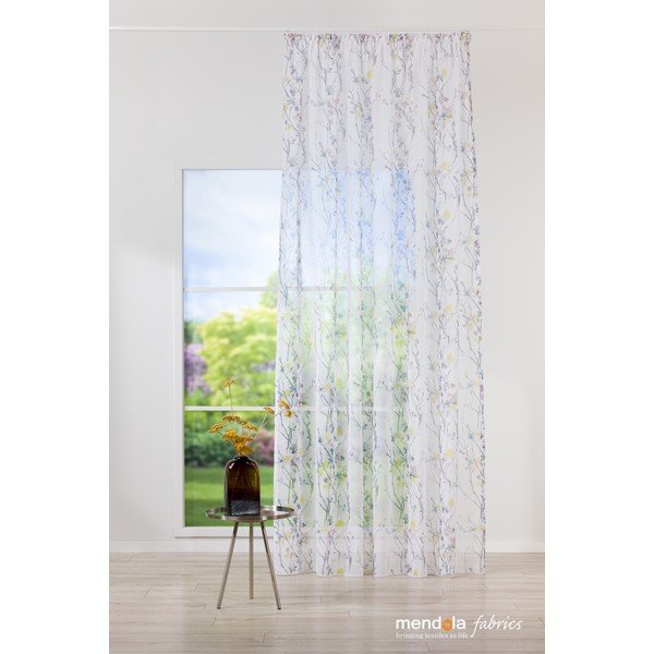 Sivo-biela záclona 300x260 cm Olivia – Mendola Fabrics-image-2