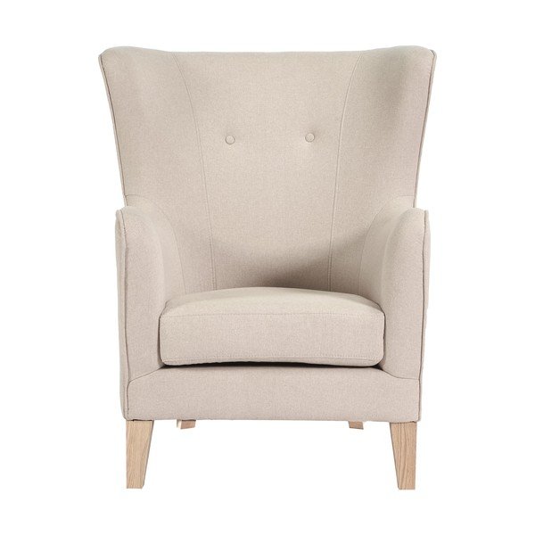 Krémové kreslo ušiak Campo – House Nordic-image-1