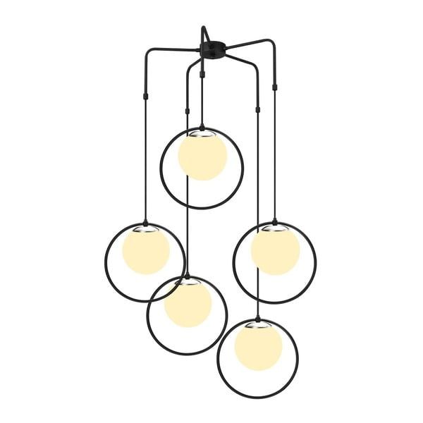 Čierne kovové závesné svietidlo Opviq lights Satyros-image-2