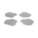 Kovové tácky v súprave 4 ks v striebornej farbe Plama – noo.ma