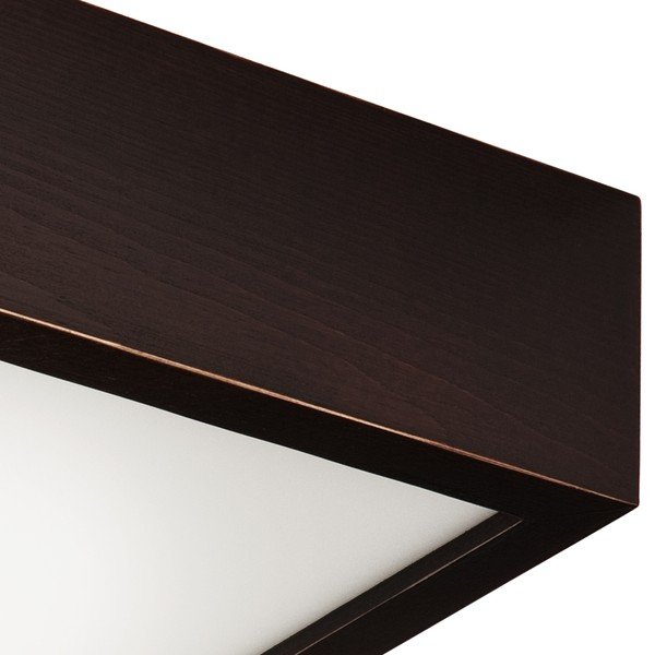 Tmavohnedé stropné svietidlo so skleneným tienidlom 27,5x27,5 cm Quadro – LAMKUR-image-4