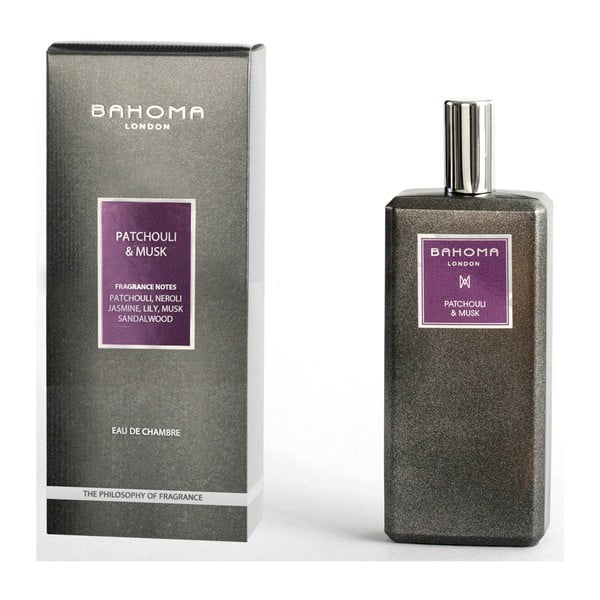 Interiérový sprej s vôňou pačuli a pižma Bahoma London, 100 ml