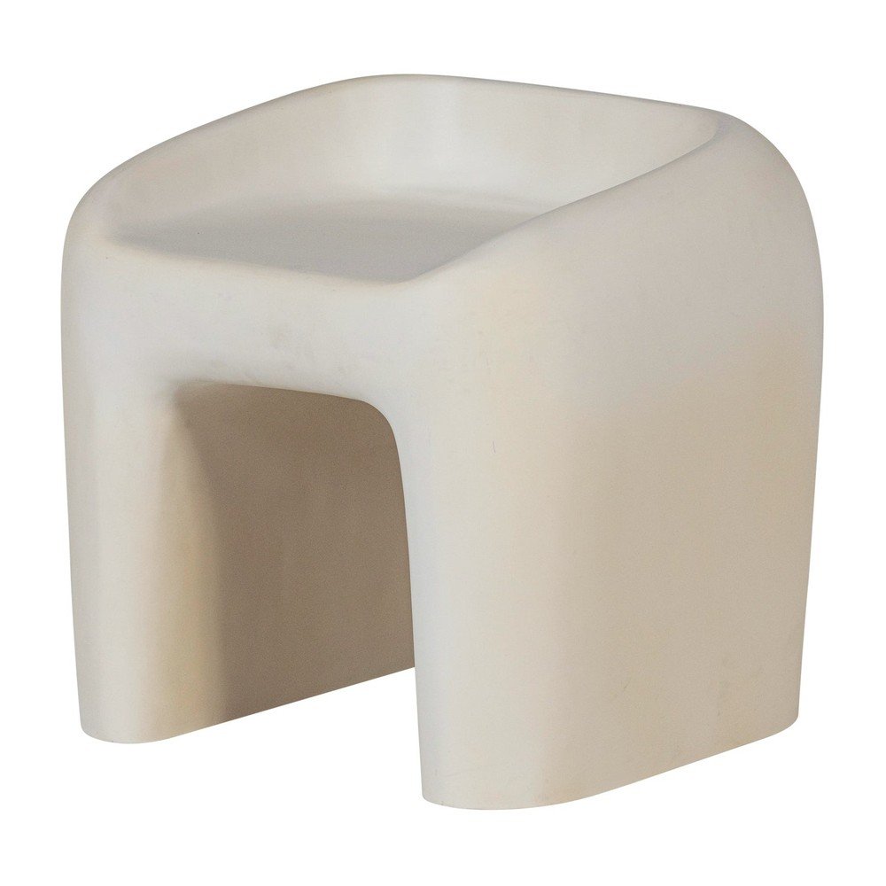 Slonovinová plastová záhradná stolička Nivo – WOOOD