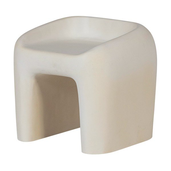 Slonovinová plastová záhradná stolička Nivo – WOOOD