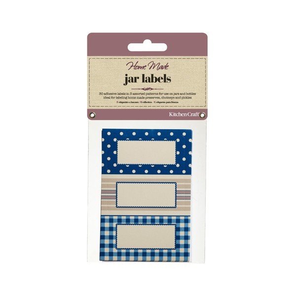 Sada 30 nalepovacích štítkov na zaváranie Kitchen Craft Stitched