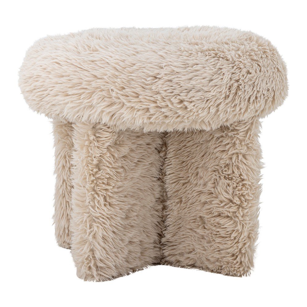 Béžový taburet z umelej kožušiny Frikka – Bloomingville