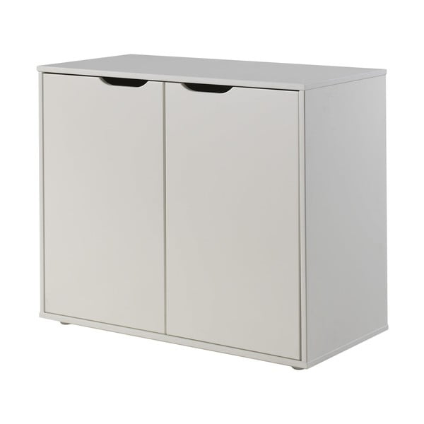 Biela vyvýšená detská posteľ z borovicového dreva s úložným priestorom s roštom 90x200 cm Scott – Vipack-image-2