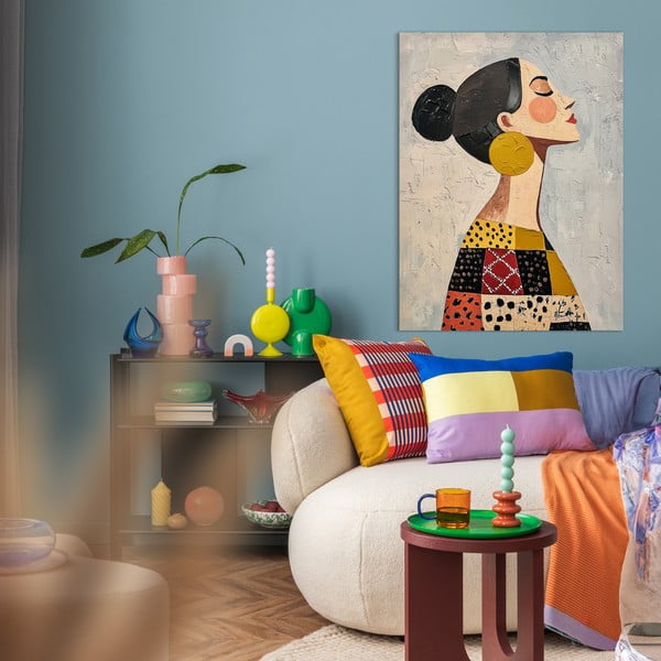 Obraz s ručne maľovanými prvkami 70x100 cm Mae – Styler-image-1