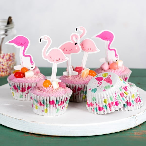 Set na zdobenie cupcakes Rex London Flamingo Bay-image-1