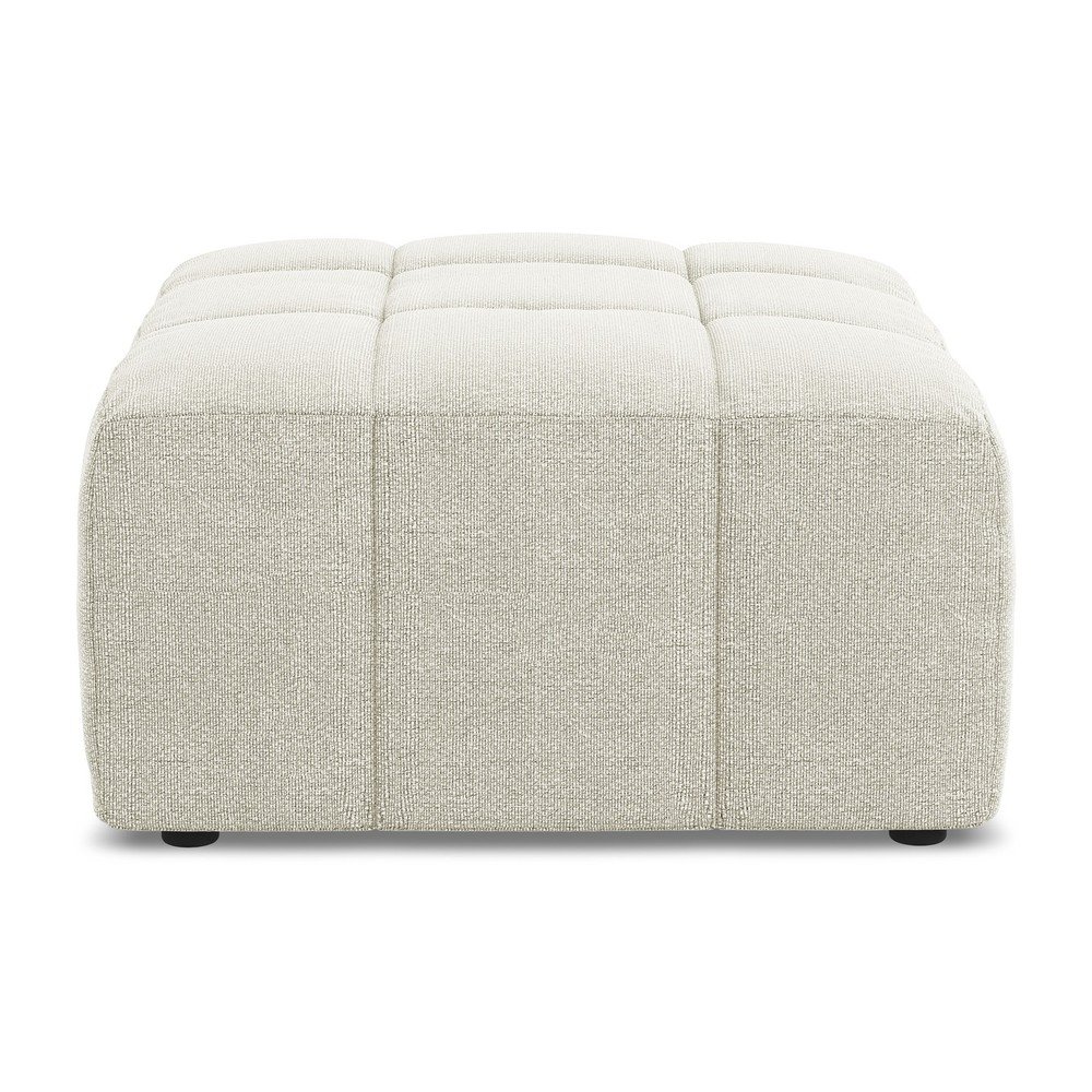 Béžová podnožka z textílie buklé Aloha – Makamii