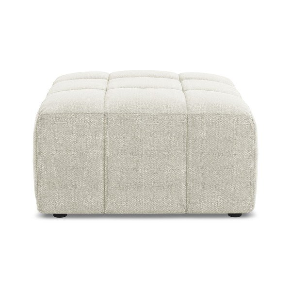 Béžová podnožka z textílie buklé Aloha – Makamii