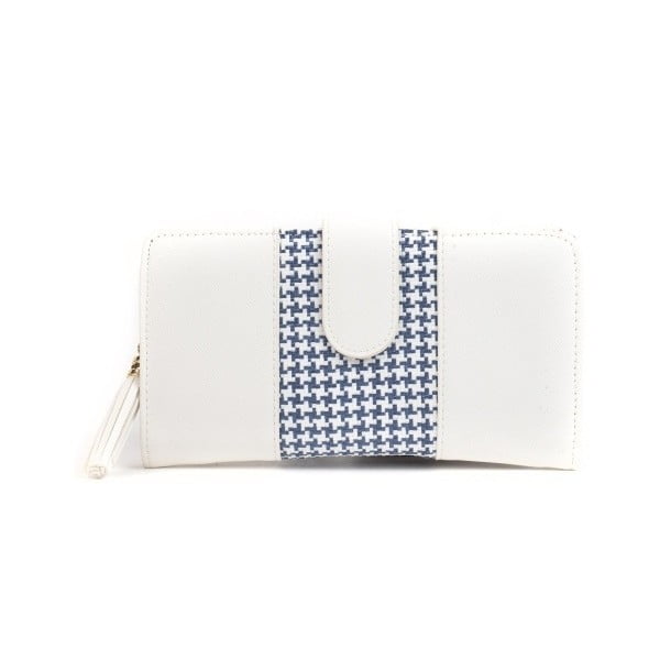 Biela peňaženka s modrým detailom Mangotti Bags Ophelia