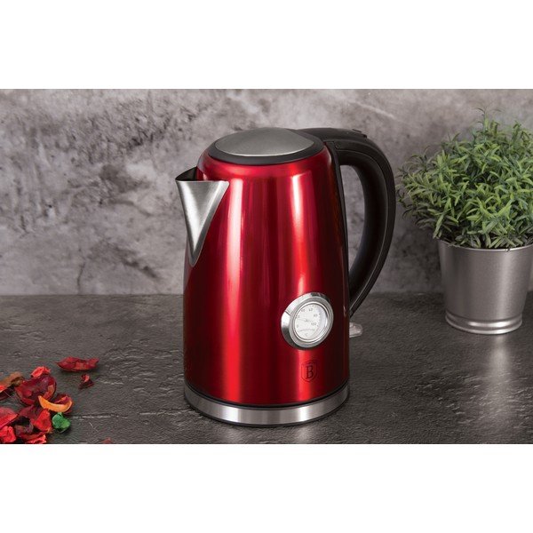 Červená rýchlovarná kanvica 1.7 l Burgundy Metallic Line - BerlingerHaus-image-1