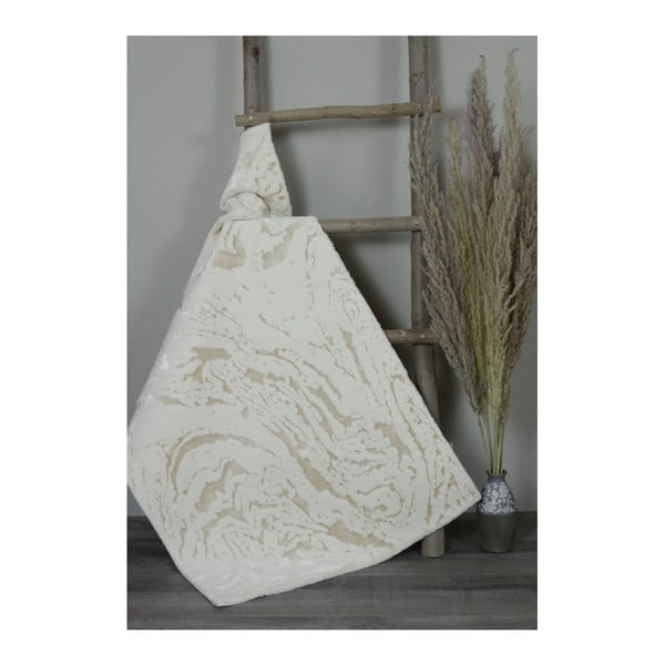 Béžová bavlnená kúpeľnová predložka My Home Plus Sensation, 60 × 60 cm