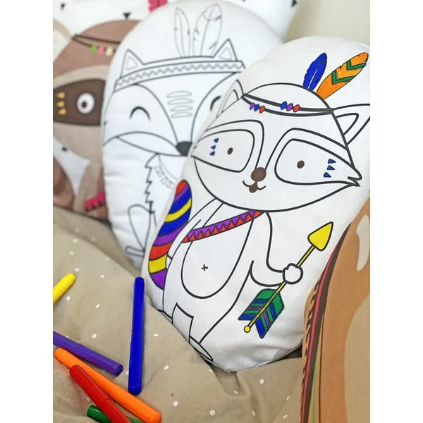 Obliečka na vankúš z bavlneného saténu Butter Kings Fox Indian Racoon-image-2