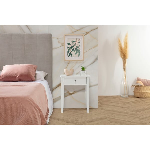 Biely nočný stolík z borovicového dreva Bart - Marckeric-image-1