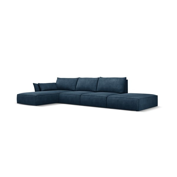 Tmavomodrá rohová pohovka (ľavý roh) Vanda - Mazzini Sofas-image-2