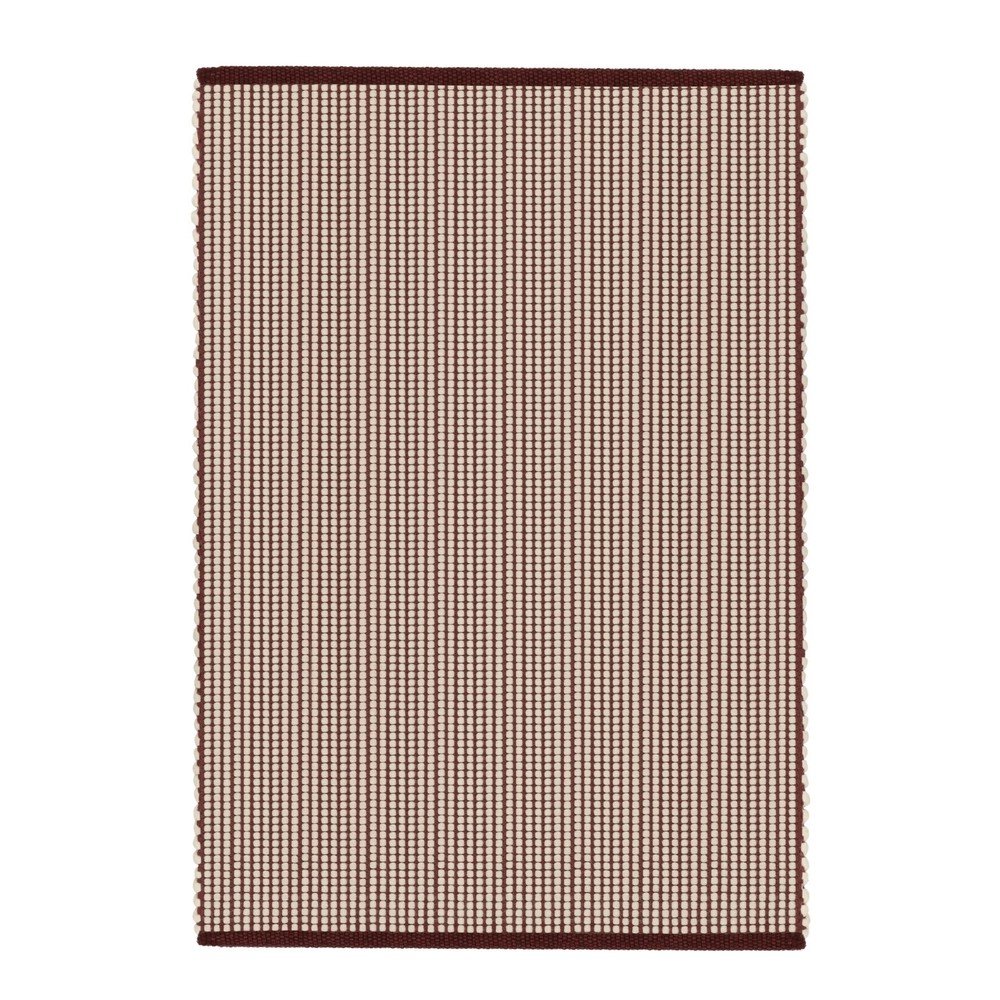 E-shop Vínovočervený/v prírodnej farbe ručne tkaný vlnený koberec 140x200 cm Talo – noo.ma