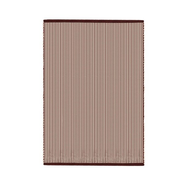 Vínovočervený/v prírodnej farbe ručne tkaný vlnený koberec 140x200 cm Talo – noo.ma