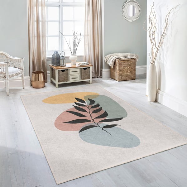 Krémový prateľný behúň 80x200 cm Illustrated Autumn – Mila Home-image-4