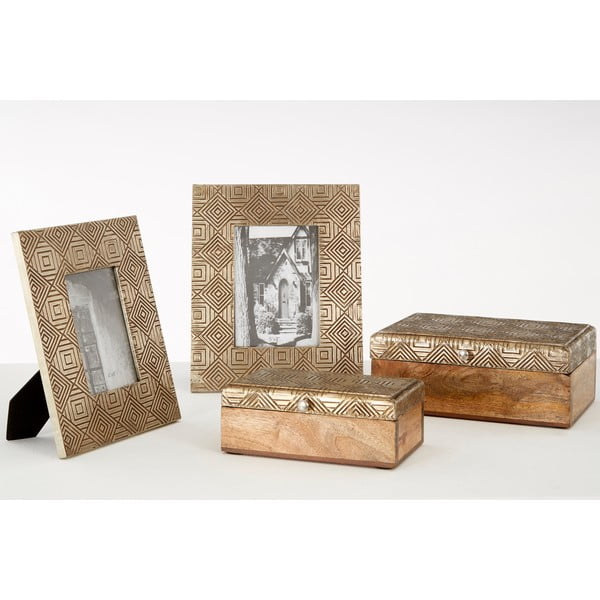 Drevený rámček v zlatej farbe 23x28 cm Bowerbird – Premier Housewares-image-1