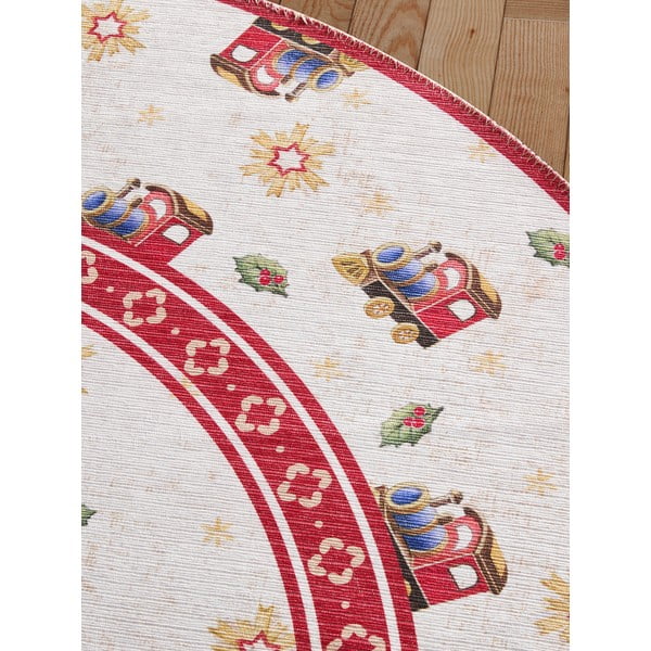 Červený okrúhly koberec s vianočným motívom ø 160 cm Toy's Delight Train – Villeroy&Boch-image-3