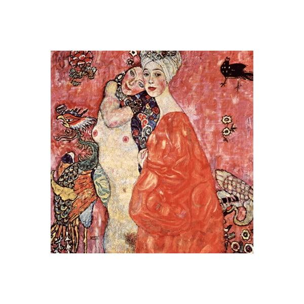 Reprodukcia obrazu Gustav Klimt - Girlfriends or Two Women Friends, 40 x 40 cm